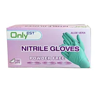 Wholesale Green Nitrile Aloe vera Gloves