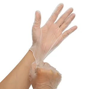 Vinyl Clear Color Powdered Gloves Disposable