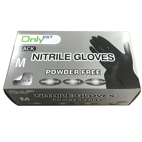 Black Powder Free Nitrile Gloves With High Quality
