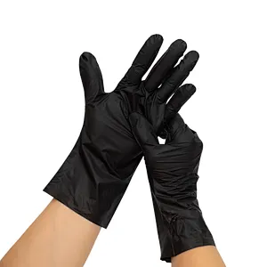 Black Tpe Plastic Household Disposable Gloves For Cleaning Use