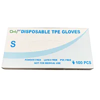 Black Tpe Plastic Household Disposable Gloves For Cleaning Use