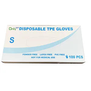 Black Tpe Plastic Household Disposable Gloves For Cleaning Use
