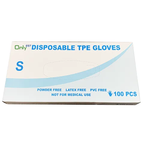 Black Tpe Plastic Household Disposable Gloves For Cleaning Use