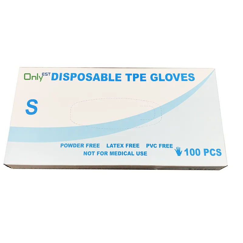 Black Tpe Plastic Household Disposable Gloves For Cleaning Use