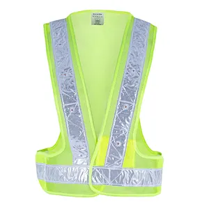 LED Safety Vest with Adjustable Size,Night Warning Reflective Vest