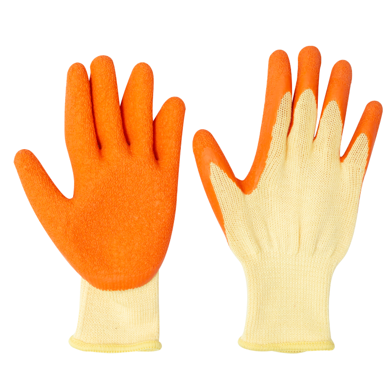 Factory Industrial Glove With Latex Coated Crinkle Finish