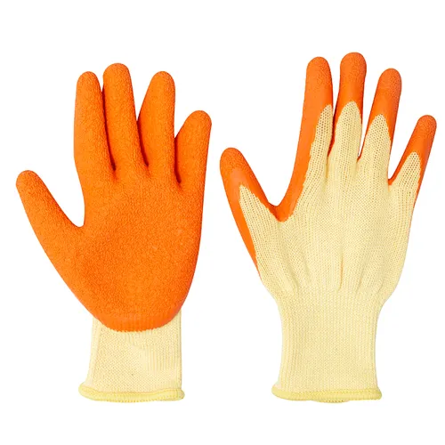 Factory Industrial Glove With Latex Coated Crinkle Finish