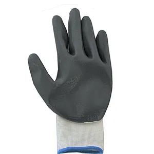 Factory Industrial Glove Polyester Shell With Nitrile Coated