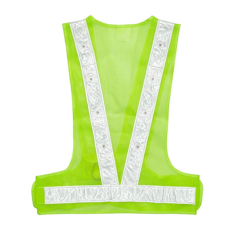 LED Safety Vest with Adjustable Size,Night Warning Reflective Vest