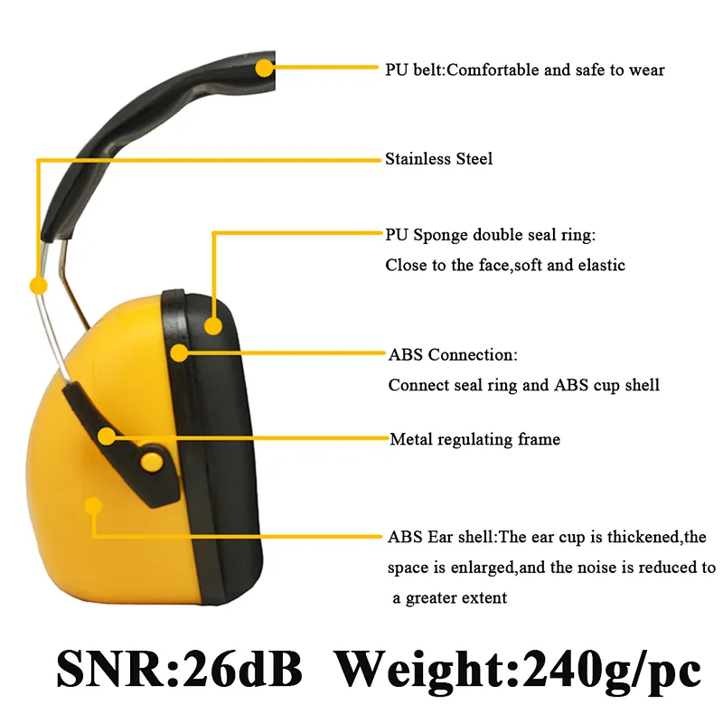 Custom Logo Good Quality Hearing Protection Safety Earmuffs