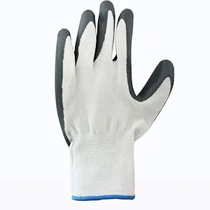 Factory Industrial Glove Polyester Shell With Nitrile Coated