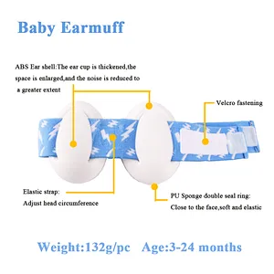 ABS Elastic Strap Baby Hearing Protection Safety Noisy Reduction Earmuffs