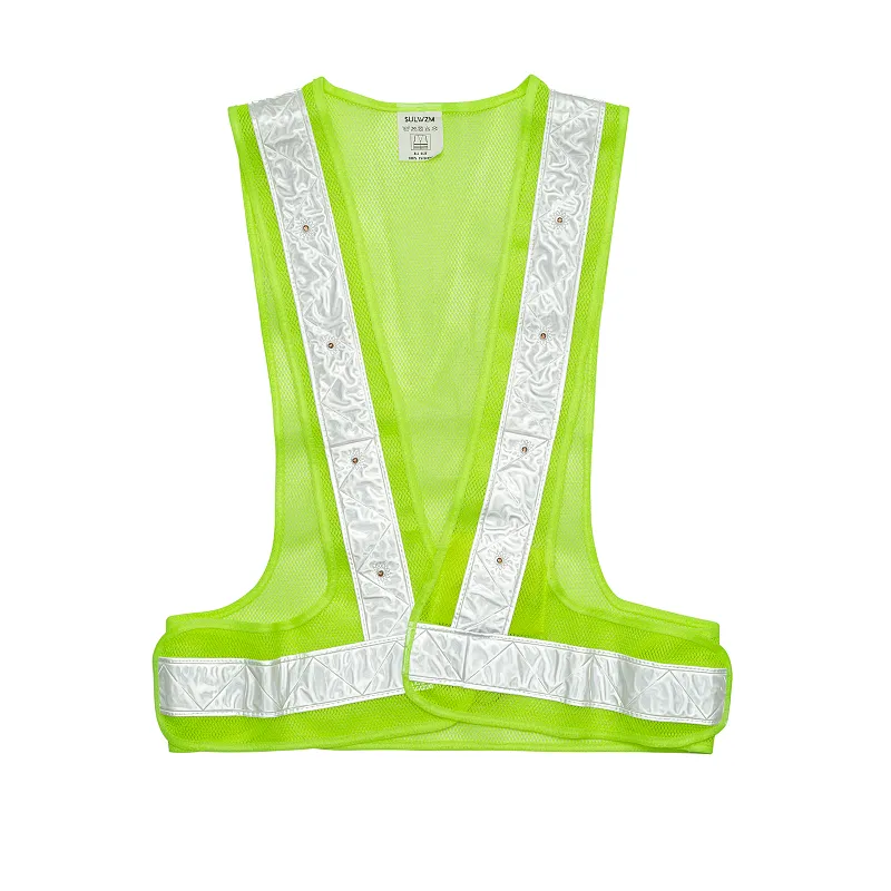 LED Safety Vest with Adjustable Size,Night Warning Reflective Vest