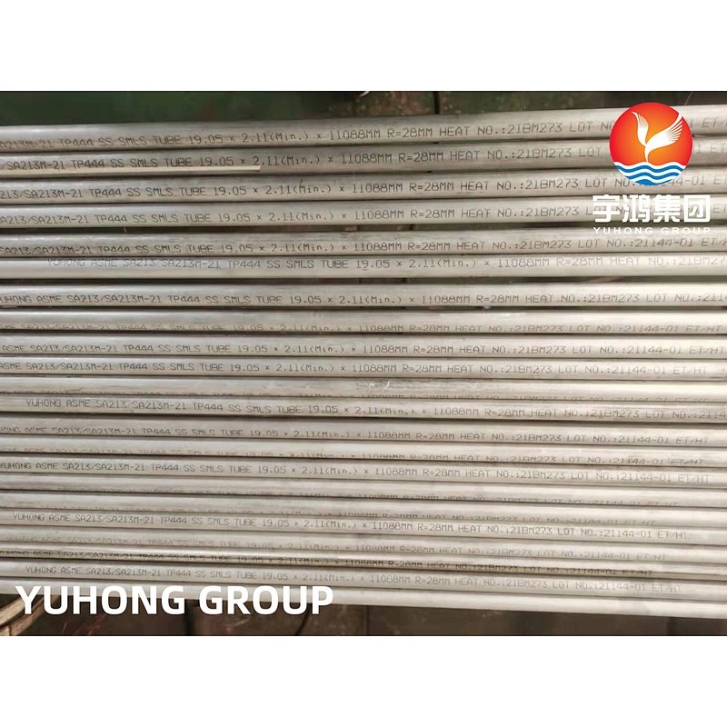 ASTM A213 TP444 STAINLESS STEEL U BEND HEAT EXCHANGER TUBE