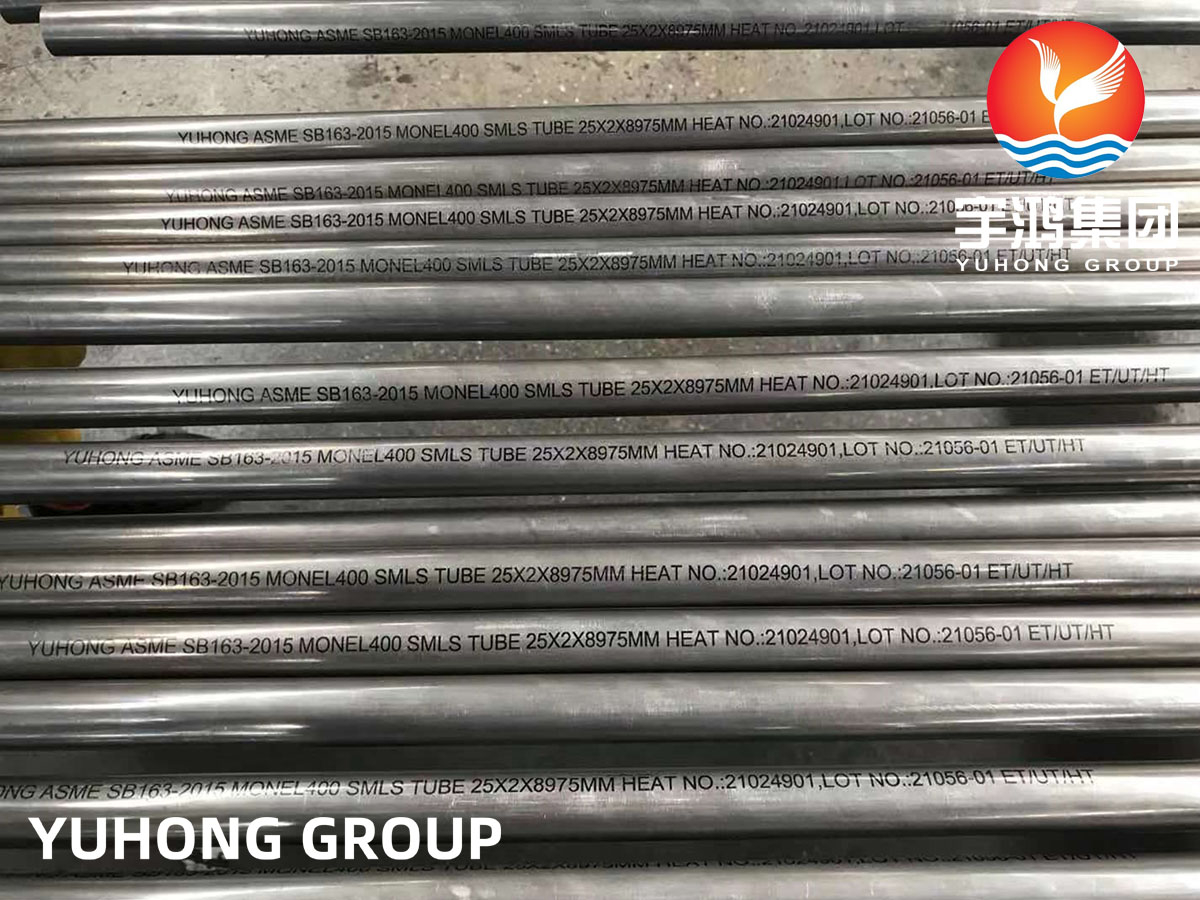 ASME SB163 Monel 400 / N04400 Seamless Tube Condenser Heat Exchanger Tube