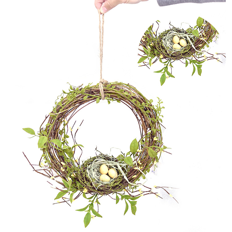 Real Touch Artifical Plant Spring Floral Easter Wreath Arts And Crafts Decoration Wreath