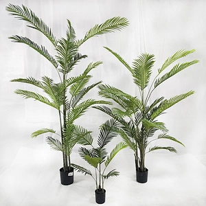 Manufactures Green Plant Wall Hanging Outdoor Areca Palm Plastic Artificial Green Areca Palm