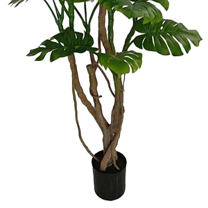 Manufacture Christmas Variegated Artificial Monstera Leaves Beautiful Quality Monstera Plant Tree