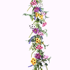 Luxury Hand Wrapped Spring Floral Garland Arts And Crafts decoration simulation Garland