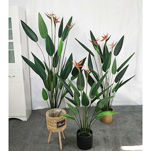 Factory Direct Sale Quickly Delivery Artificial Leaves Trees Paradise Bird Plant Bonsai Trees Paradise Bird