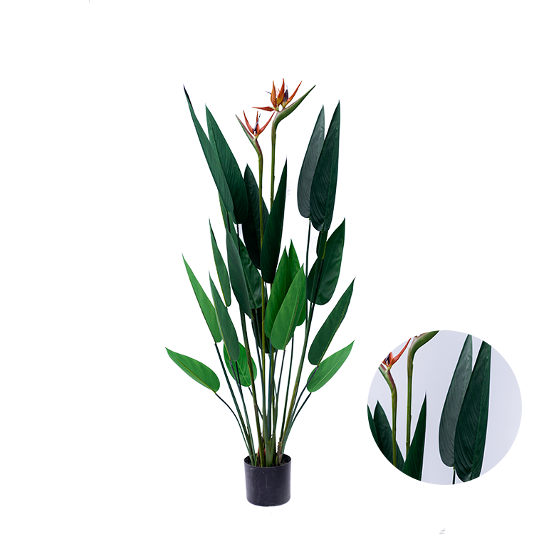 Artificial Paradise Bird Flower Tree making real touch artificial bonsai plant bird of paradise