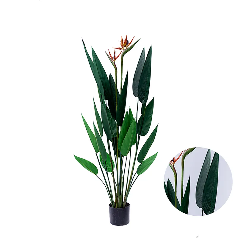Artificial Paradise Bird Flower Tree making real touch artificial bonsai plant bird of paradise
