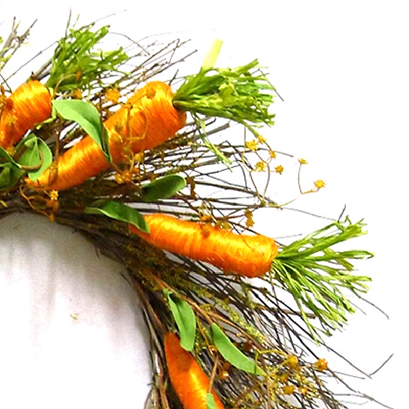 New Style Perfect Design Carrot Wreath Silkyway Spring Easter 24in Carrot Wreath With Twig Base