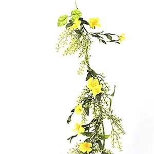 personalized Luxury spring Garland Real Touch Soft yellow dogwood artifical plant Garland