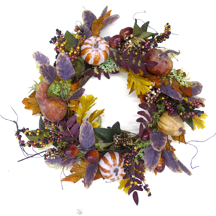 Manufacturers Hot Selling Artificial Autumn Indoor Decoration Pumpkin Wreath