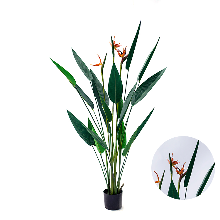 Artificial Paradise Bird Flower artificial paradise birds with pot for home decortion