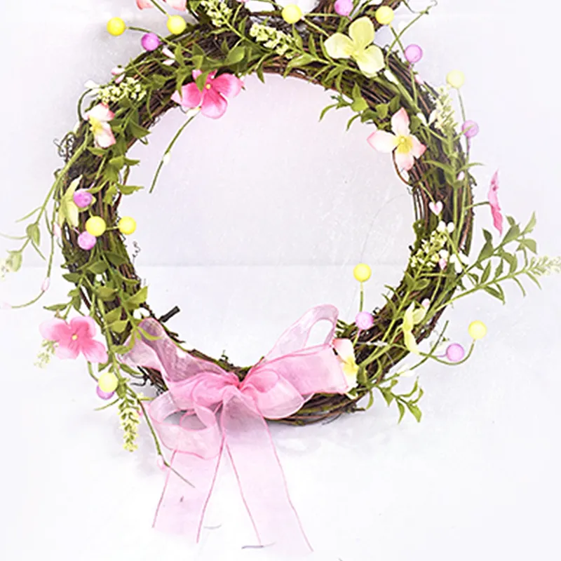 New Design bunny easter decoration wreath Arts And Crafts handmade wreath decorations