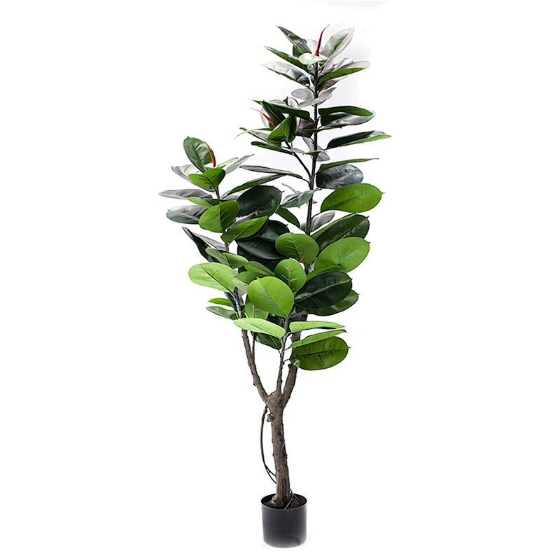 Manufacturer Artificial Potted Plants Trees 3ft-6ft Rubber Plastic Pu Bonsai Greenery Leaves Wedding Rubber