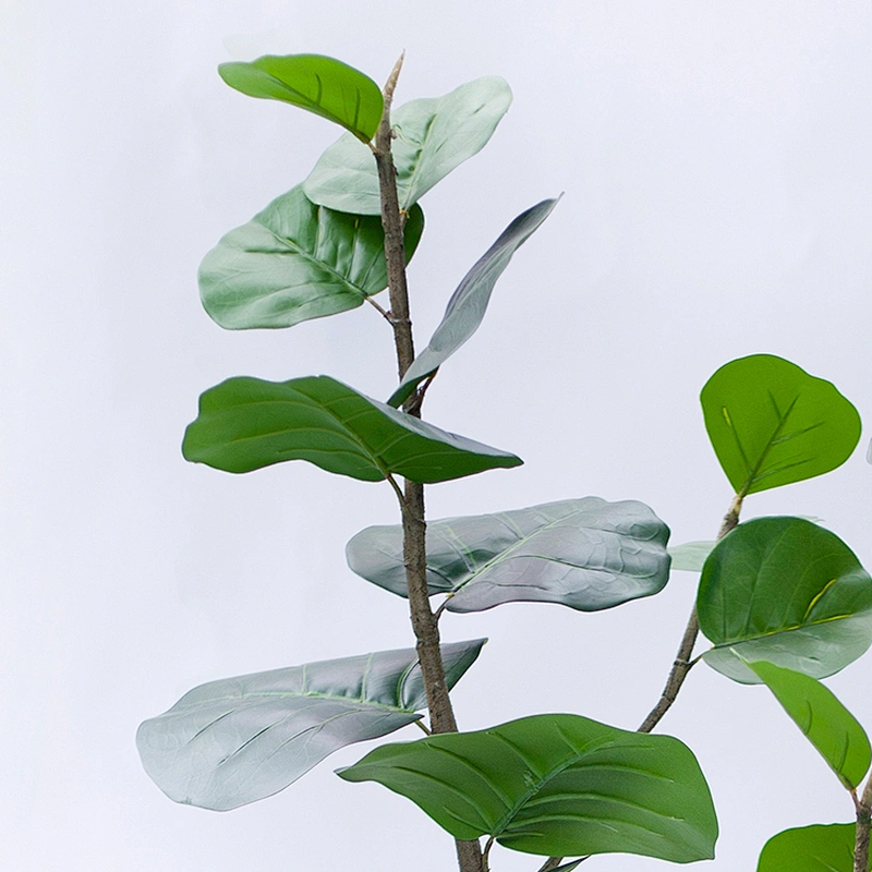 Most Popular New Design Decorative Fabric Artificial Leave Stem Ornamental Greenery For Wholesale
