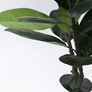 New Arrival Artificial Rubber Tree Leaves New Green Rubber Tree Plant For Garden Decoration