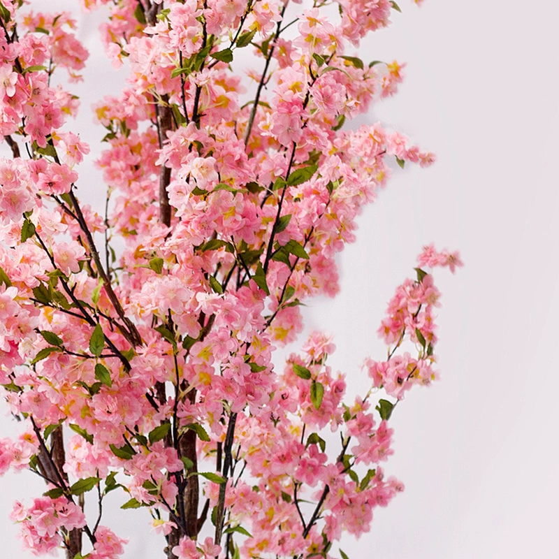 Wholesale High Quality Artificial Red Cherry Blossom Tree Decor Pink Blossom Tree