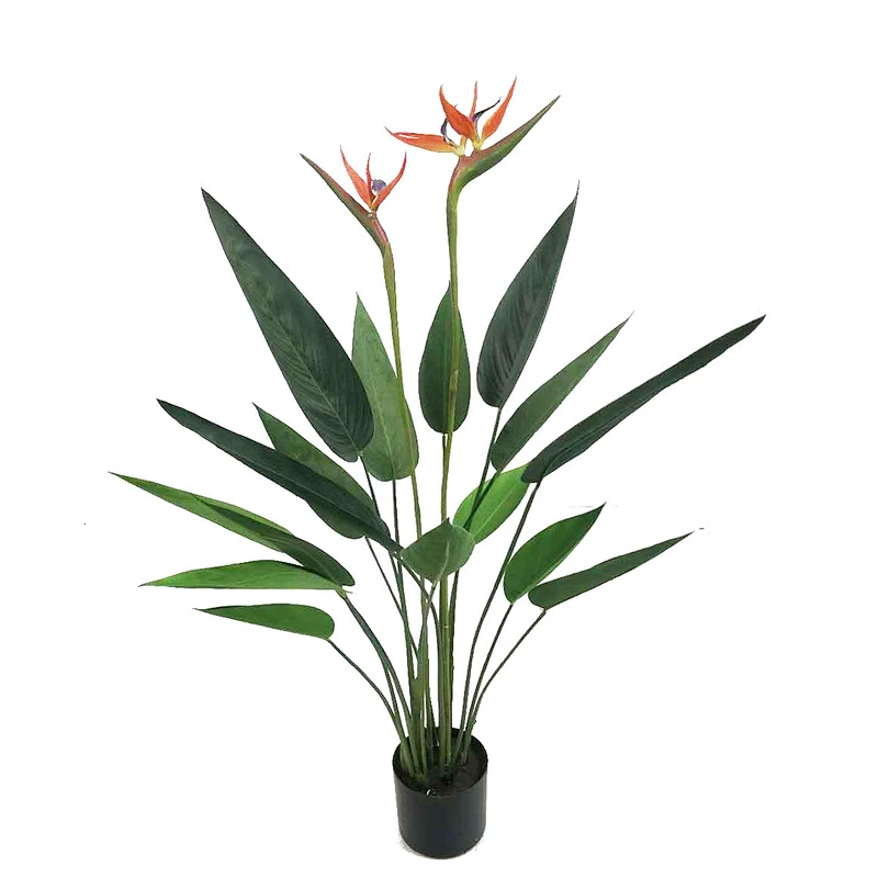 Factory Direct Sale Quickly Delivery Artificial Leaves Trees Paradise Bird Plant Bonsai Trees Paradise Bird