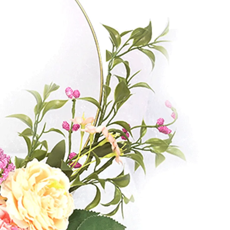 personalized Ornamental Real Touch Handy Carfts Wreath Peony Half Wreath for home decoration