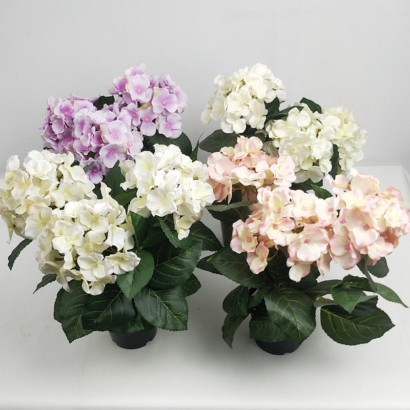 SIKYWAY:Hot sale Artificial silk hydrangea flowers spray for  home decoration  1010-XQ-5C