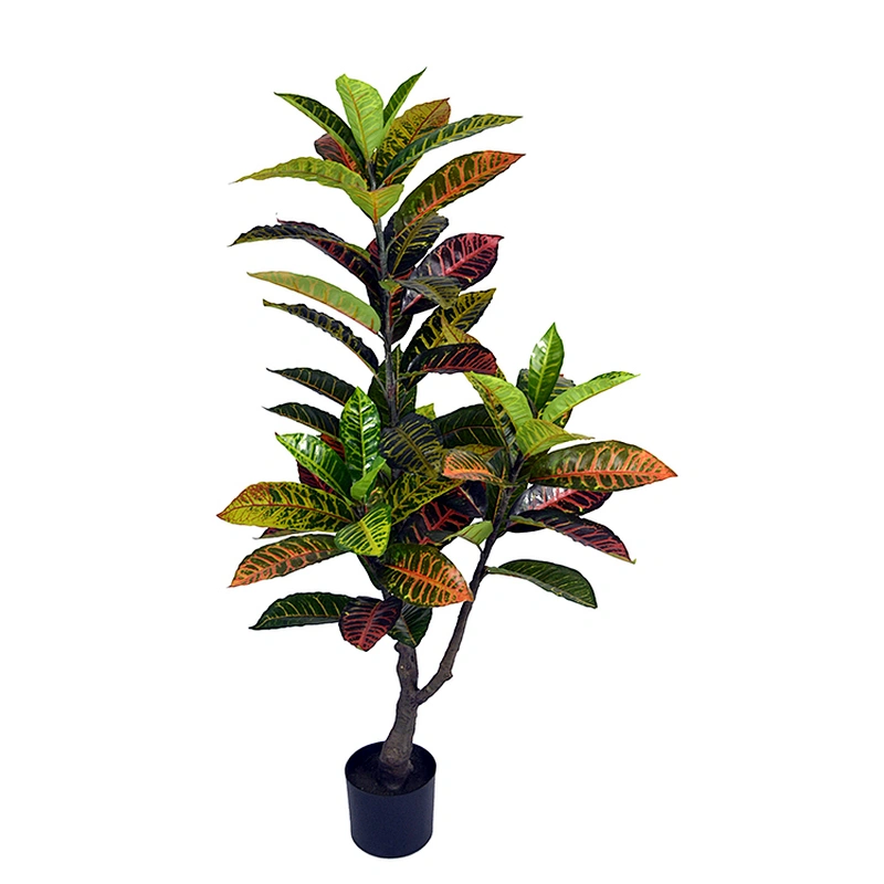 New design Codiaeum variegatum Plant High Quality Wholesale Artificial Leaves Codiaeum variegatum Plant For Sale