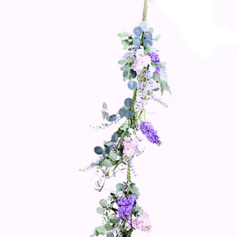 Hand Wrapped Spring Floral Lilac Garland Real Touch Artifical Plant Spring Flower Garland