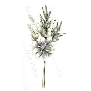 Real Feeling Wedding Bouquet Handmade Foam Plant  Artificial Flower Foam Blossom