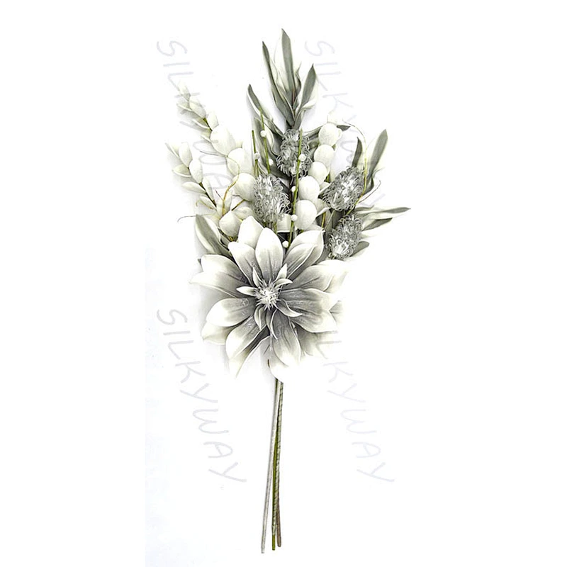Real Feeling Wedding Bouquet Handmade Foam Plant  Artificial Flower Foam Blossom