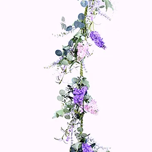 Hand Wrapped Spring Floral Lilac Garland Real Touch Artifical Plant Spring Flower Garland
