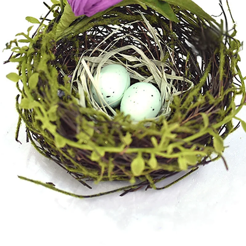 Easter Ornamental Craft Tulip Lavender Bird Nest Basket Egg With Tulip Bird Nest
