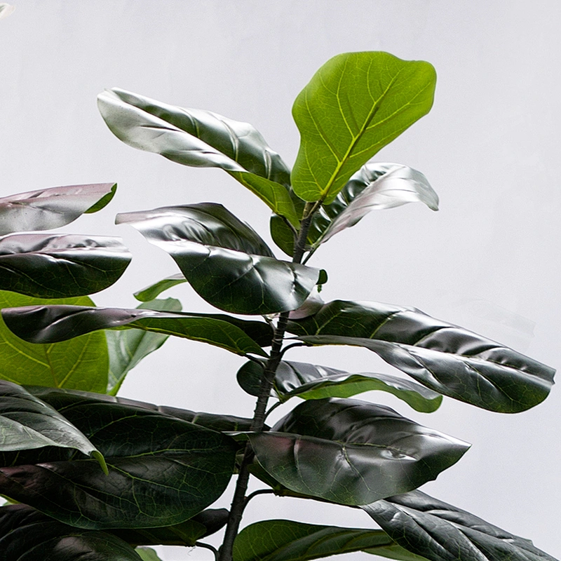 Artificial Silk Plastic Fiddle Plant New Design Indoor Decor Fiddle Leaf Fig Tree Plant