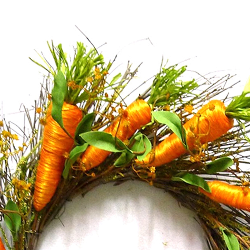 New Style Perfect Design Carrot Wreath Silkyway Spring Easter 24in Carrot Wreath With Twig Base
