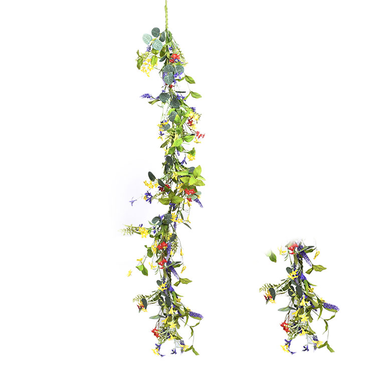 Hand Wrapped artificial Spring Floral garland decoration Handy Carfts simulation Garland