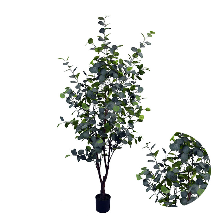 Factory price fabric artificial eucalyptus plant outdoor artificial eucalyptus trees plant for home