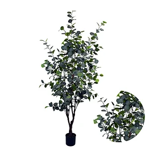 Factory price fabric artificial eucalyptus plant outdoor artificial eucalyptus trees plant for home