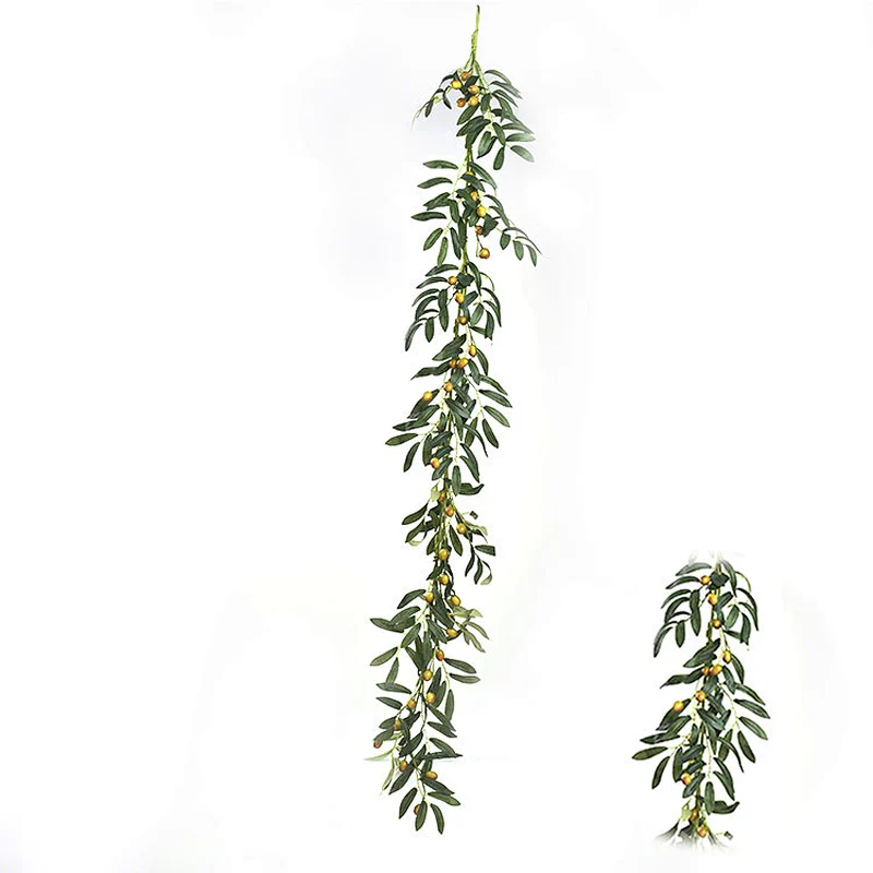 Colorful Real Touch Wild flower Garland decorations Oliver leaves with fruits garland